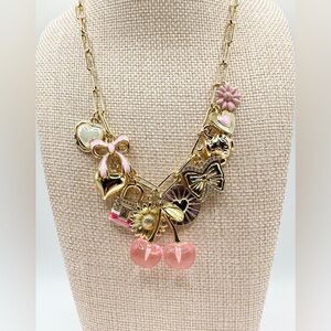 Original Creation New Charming Gold and Pink Pendant Necklace